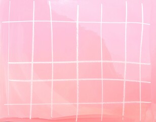 Fototapeta premium Pink gradient background with a white grid overlay, creating divisions and structure