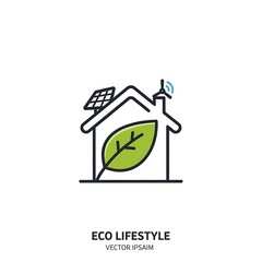 Obraz premium Eco lifestyle green recycling symbol illustration vector.