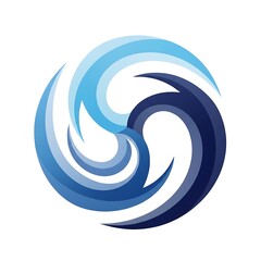 Fototapeta premium Blue infinity symbol on white gradient background.