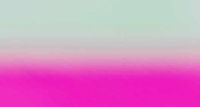 Neon pink and pastel green gradient background. Vibrant pink to mint green abstract background texture. Minimalist duplex color gradient backdrop with grain.