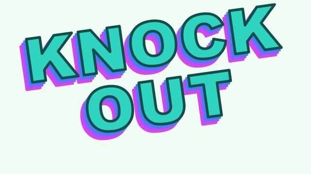 K O Retro Text Typography Comic Game Action Sign Animation