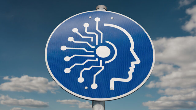 Schild K&uuml;nstliche Intelligenz