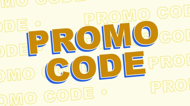 Promo Code Marquee Text Typography Business Promotion Sign Animation