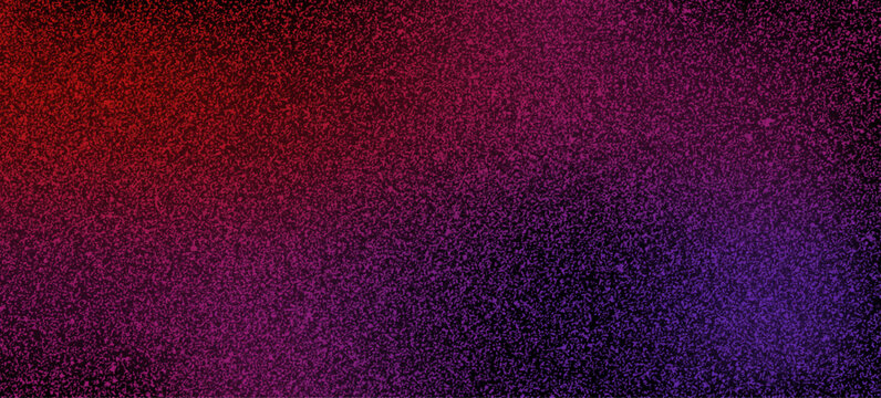 Amblient colored red and violet mesh dotted grain noise gradient background. Halftone grainy sand backdrop. Stipple style colorful art rough grunge pointillism abstract. Vector illustration
