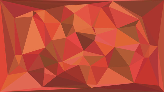 Abstract red geometric low poly background with triangular mosaic pattern