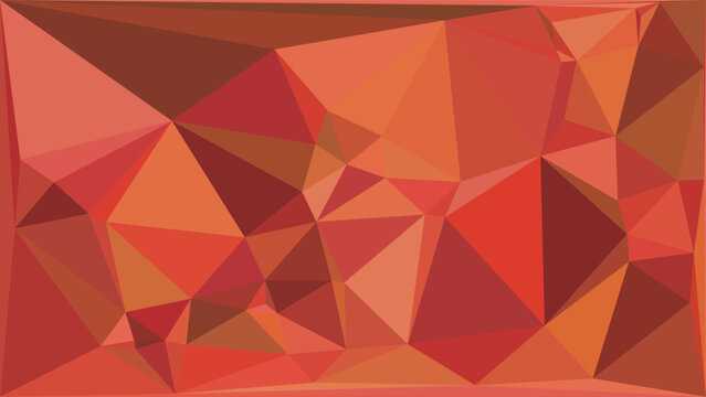 Modern red and brown low poly geometric background with triangular shapes