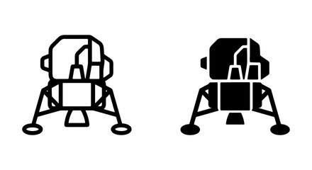 Lunar Lander Icons, Spacecraft Vector Art, Astronaut Vehicle Graphics, Sci-Fi Exploration Symbols © Riya
