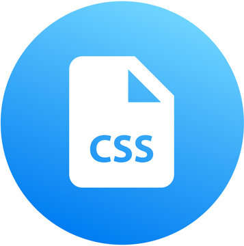 Bold blue file css css file code gradient circle icon mobile
