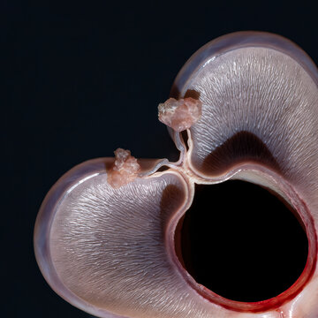 Aortic Valve Superior View Three Cusps Open Position