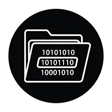 Binary code on file folders