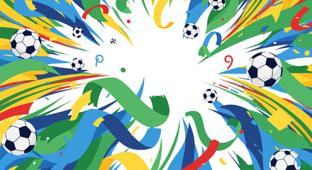 Fototapeta premium Abstract Soccer Football Championship Background for 2026 2027