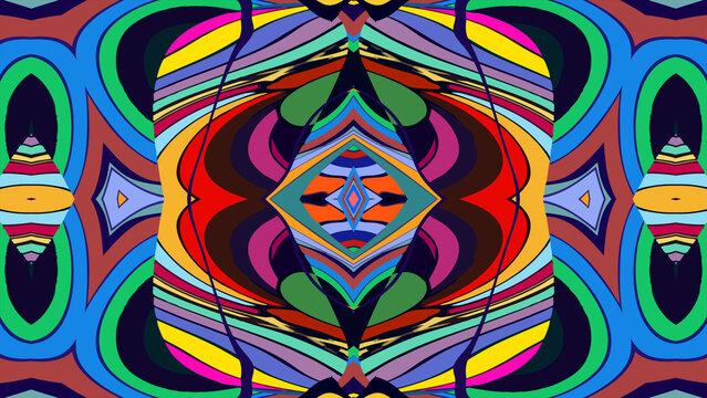 Colorful abstract geometric pattern with symmetrical design