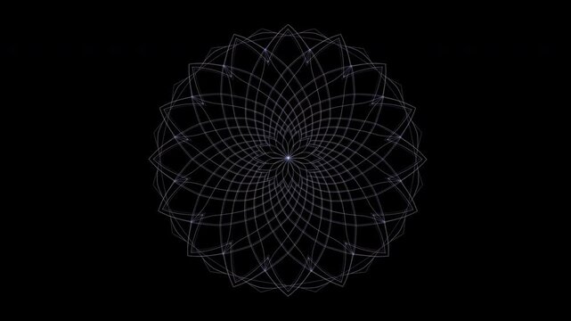 Dark radial geometric pattern on black background