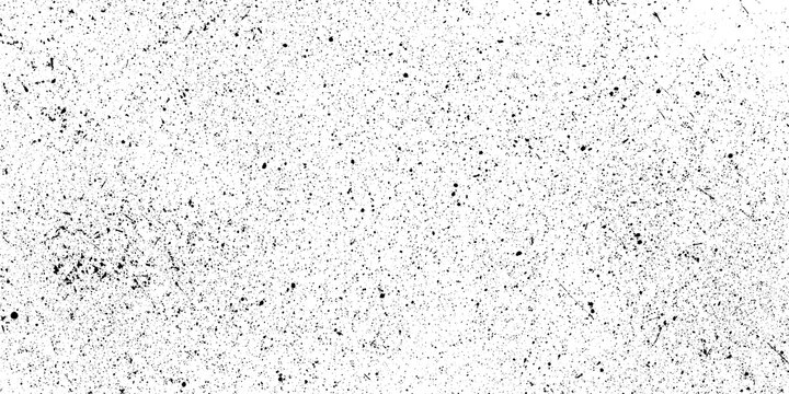 Black grunge dust and dirt texture isolated on transparent background
