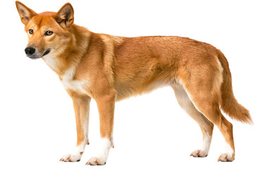 Fototapeta premium Portrait of a Fox-Like Dog in Profile