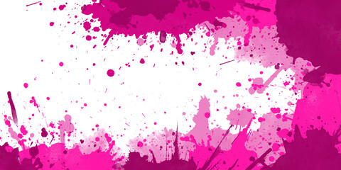 Fototapeta premium Pink paint splatters isolated on transparent background