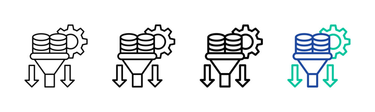 Data Extraction Icon Collection Different Style Outline