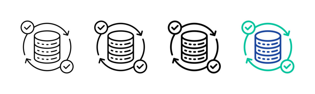 Data Reconciliation Icon Collection Different Style Outline