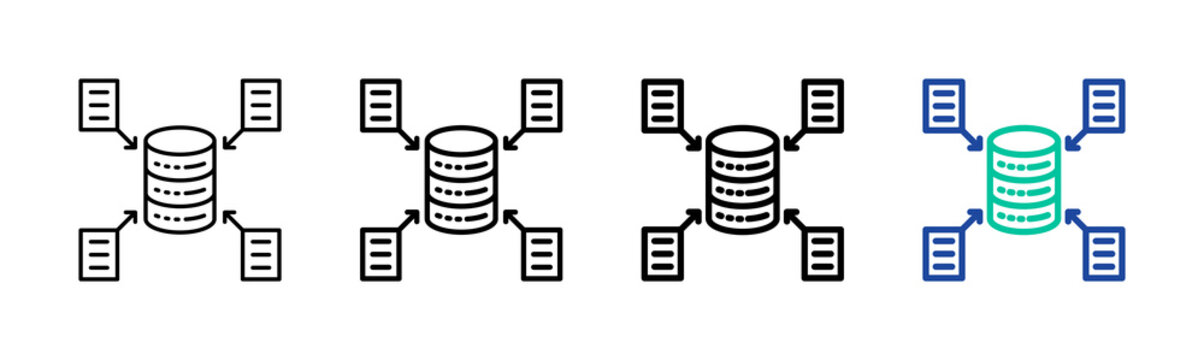 Data Collection Icon Collection Different Style Outline