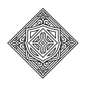 Intricate Geometric Pattern Design Element.