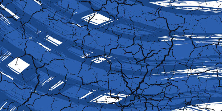 Abstract Blue and White Grunge Background with Halftone Style. Brush Stroke Illustration for Banner, Poster or Sport.