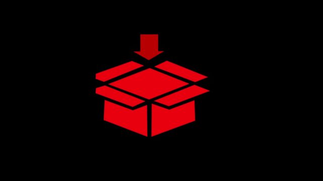box minimalist line animation downloads black bedground 