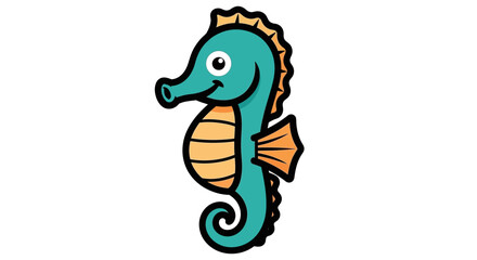 smiling cartoon seahorse © Laris