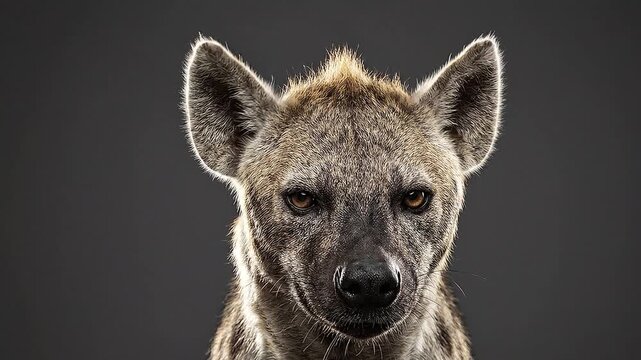 Spotted hyena staring at the camera.
