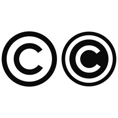 Obraz premium Copyright Symbol Icon stamp