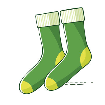 Cartoon green socks