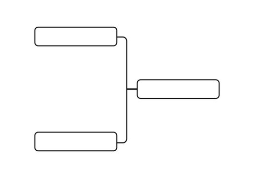 Tournament Bracket Template Vector. Competition Match Elimination Chart, Playoff Tree Diagram for Sports Championship, Esports Tournament, League Ranking and Knockout Competition Structure.