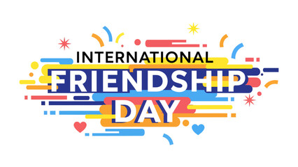 International Friendship Day Celebration Graphic: A vibrant and colorful graphic design celebrating International Friendship Day. © Md