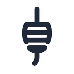 Obraz premium Honey dipper line icon, sweets and bakery outline symbol