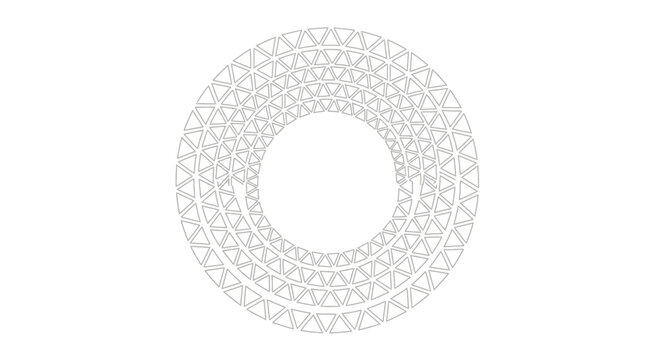 Geometric Circular Pattern with Triangle Mesh