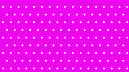 Bright pink polka dot pattern with white circles © jemi