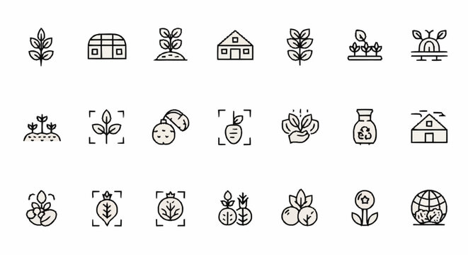 Eco friendly icons on white background.