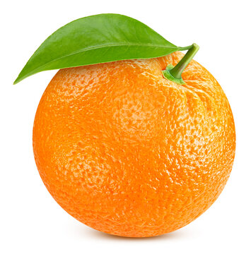 Organic orange isolated on white background
