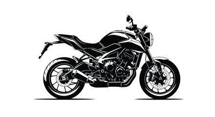 Obraz premium Black motorcycle illustration