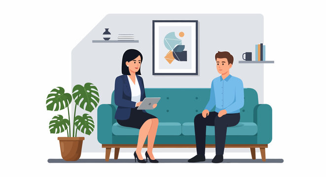 HR manager interviewing job candidate