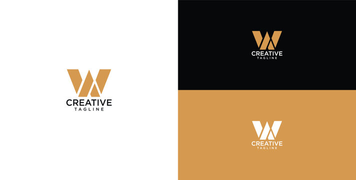 Modern Minimalist Letter W Monogram Logo Concept Featuring Geometric Lines and Professional Typography for Corporate Branding