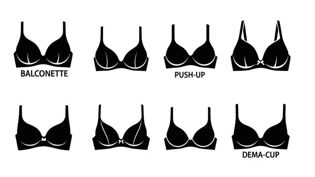 Bra Types Collection: Balconette, Push-Up, Dema-Cup, and More