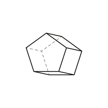 Pentagonal Prism Illustration Vector Design
