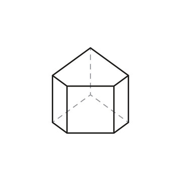 Pentagonal Prism Illustration Vector Design