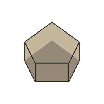 Pentagonal Prism Illustration Vector Design