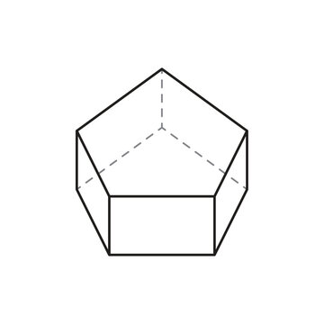 Pentagonal Prism Illustration Vector Design