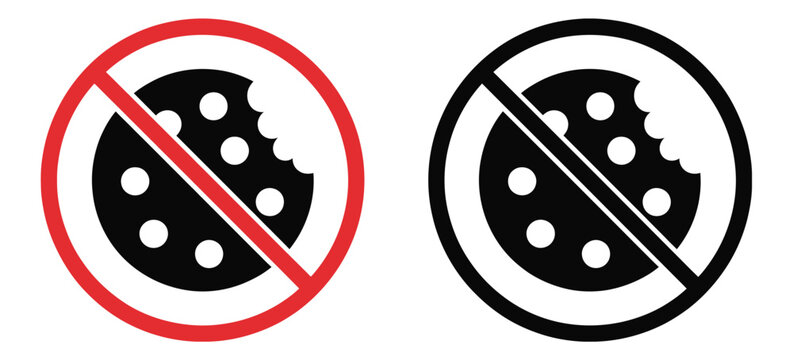 Cookie privacy icon, secure browsing and online privacy symbols with clean digital lifestyle concept