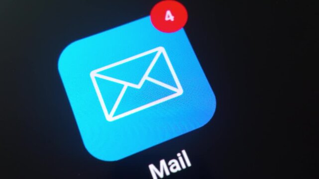 Close-up of an email inbox. Spam email concept.