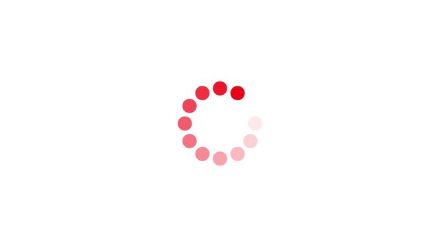 Loading - circle Modern loading animation. Circular loading indicator , loading and buffering icon animation-looped . 4k video.