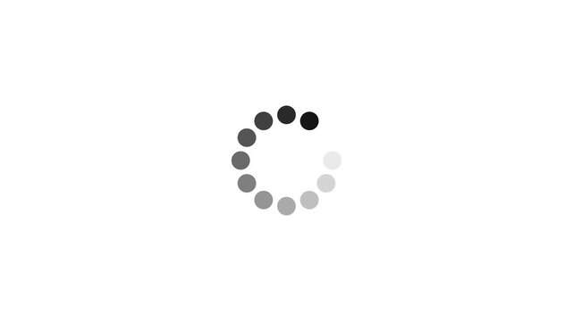 Loading - circle Modern loading animation. Circular loading indicator , loading and buffering icon animation-looped . 4k video.