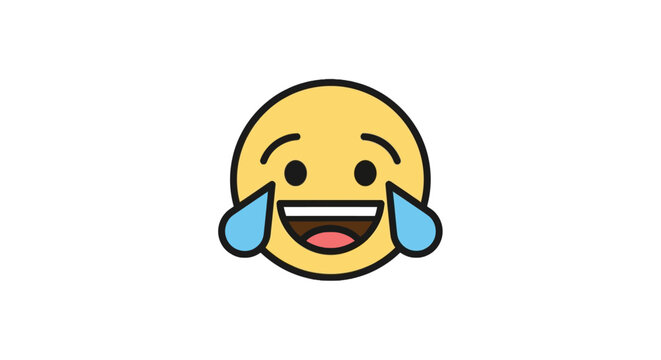Laughing face emoji with tears of joy and wide eyes